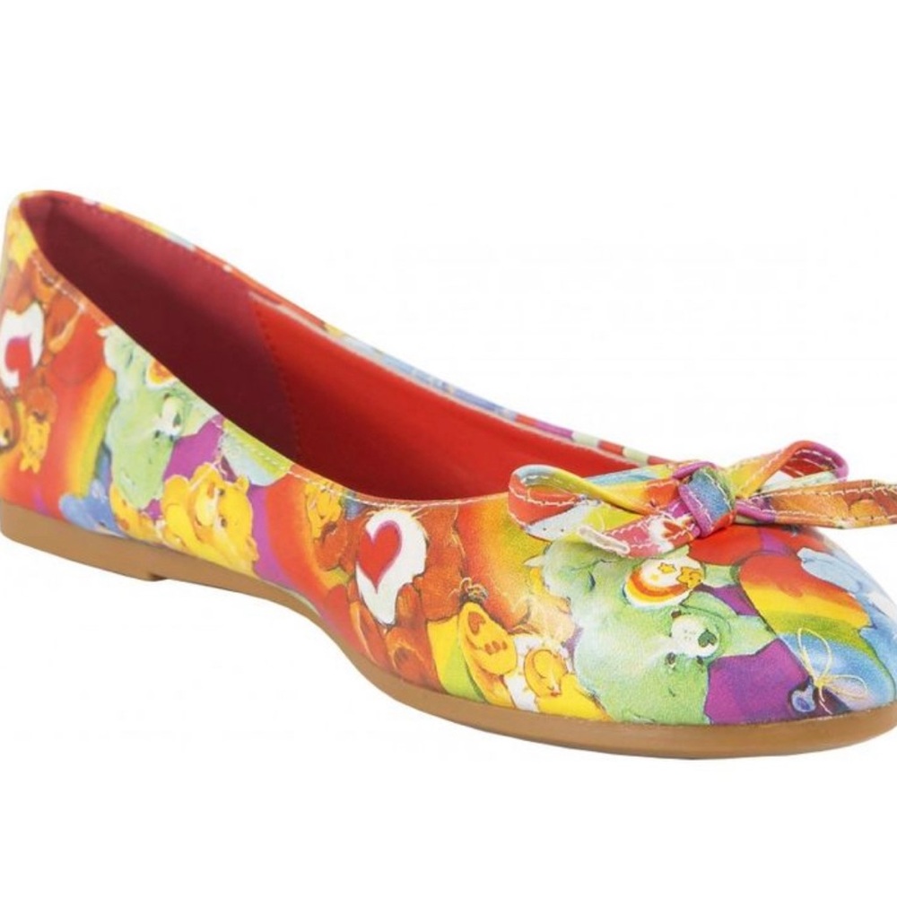 NEW CARE BEARS Flats Shoes  Style: Lots A Rainbows US Size 7 Kawaii Harajuku